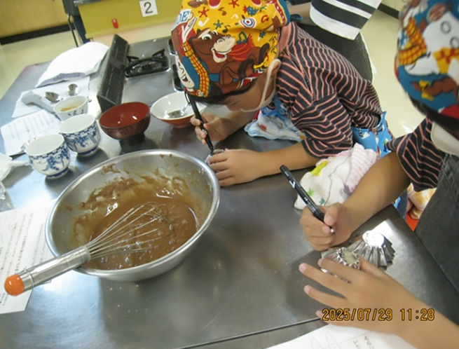 白井青少年女性センター「水と油の仲良しチョコレートケーキ」